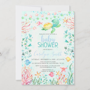 Ocean Sea Baby Shower Invitation