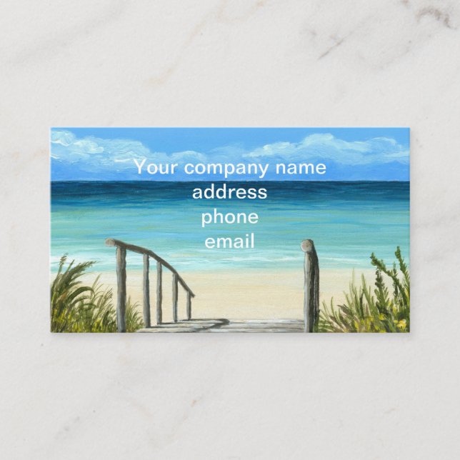 Ocean Sea Beach 147 Business Card (Front)