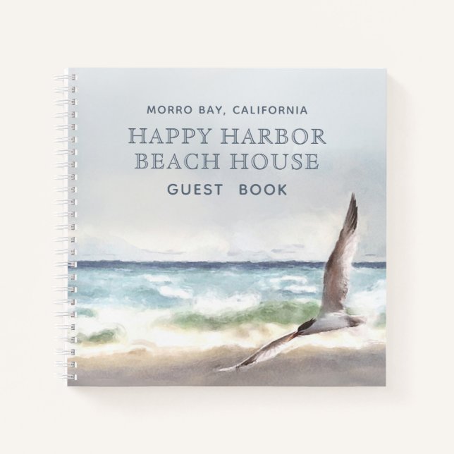 Ocean Sea Bird Beach Vacation Rental Guest Book (Front)
