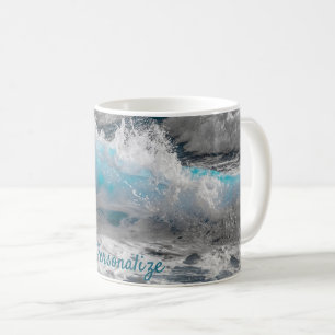 Ocean Sea Crashing Waves Crest Personalise Coffee Mug