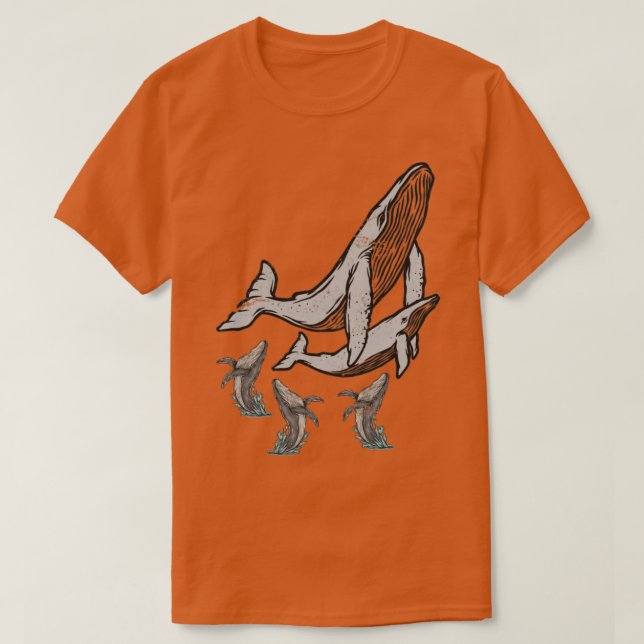 Ocean Sea Creature Whale Orca T-Shirt (Design Front)