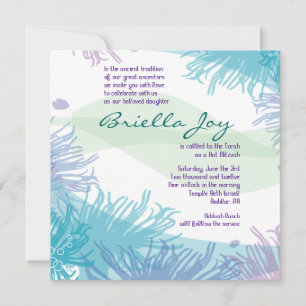 Ocean Sea Life Bat Bar Mitzvah Invitation
