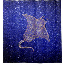 Ocean Sea Life Nautical Ray Fish Beach Navy Yacht