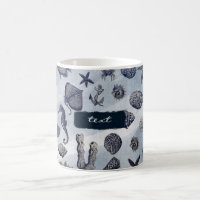 Ocean Sea Life Nautical Seashells Beach Coffee Mug