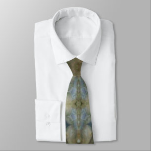 Ocean Sea Marine Sediment Gemstone Boxed Pattern Tie