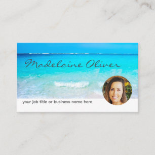 Ocean Sea Photo Travel Professional Business Card