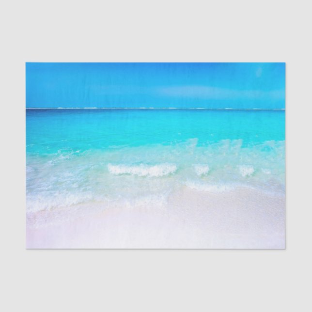 Ocean Sea Scene Blue Business Tissue Paper (Front)