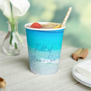 Ocean Sea Scene Blue Vitamin Sea Paper Cups