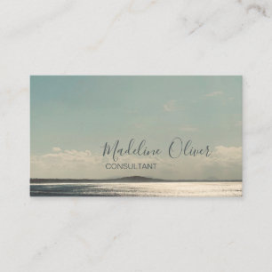 Ocean Sea Sun Travel Blue Modern Stylish Business Card