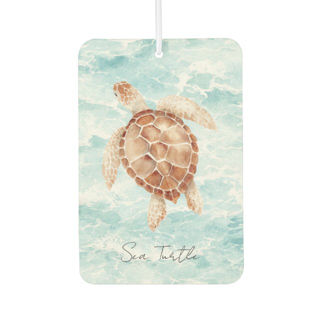 Ocean Sea Turtle Car Air Freshener (Front)
