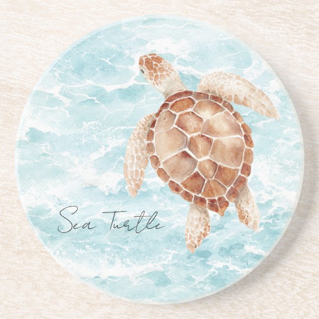 Ocean Sea Turtle Coaster (Front)