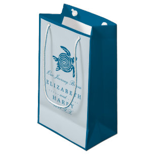 Ocean Sea Turtle, Sea Blue Beach Wedding Small Gift Bag