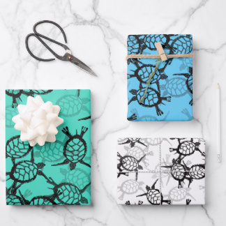 Ocean Sea Turtle Wrapping Paper Sheet
