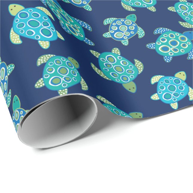 Ocean Sea Turtles Wrapping Paper (Roll Corner)
