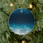 Ocean Sea Water Under the Sea Ceramic Tree Decoration<br><div class="desc">Beautiful blue and teal sea water with soft sand.  Perfect for the ocean lover in your life.</div>