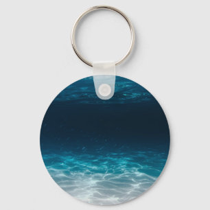 Ocean Sea Water Under the Sea Key Ring