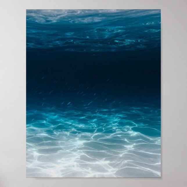 Ocean Sea Water Under the Sea Poster (Front)