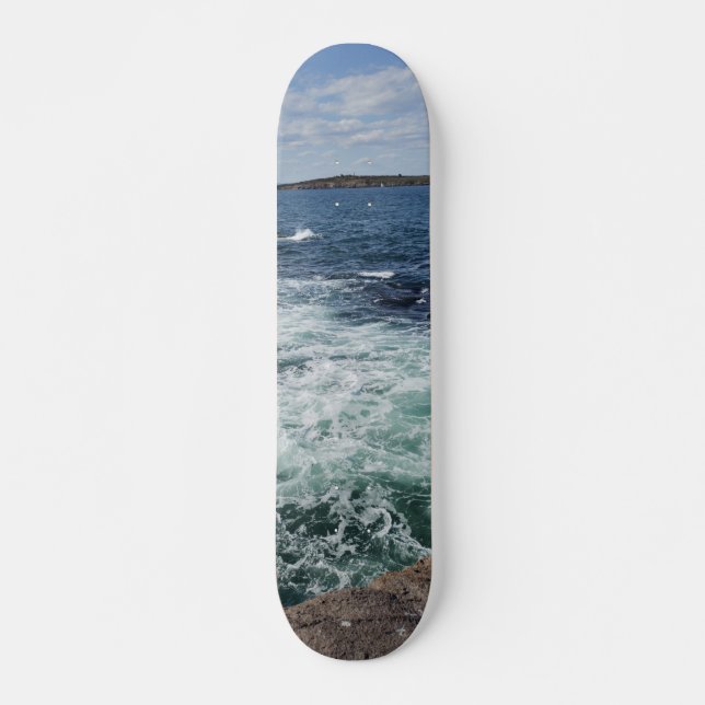 Ocean sea waves beach water blue wave skateboard (Front)