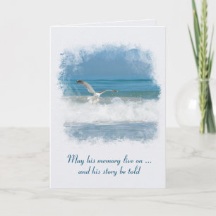Ocean Seagull Sympathy Card