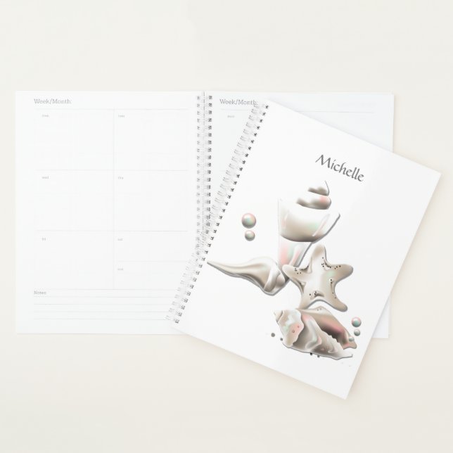 Ocean Seashells Beach Personalised Planner (Display)