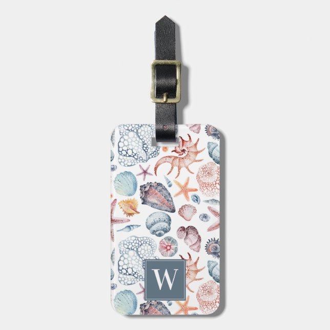 Ocean Seashells Luggage Tag (Front Vertical)