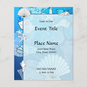 Ocean Seashells Small Event Flyer