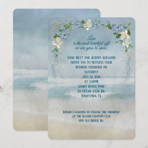 Ocean Seashore Wedding Invitation