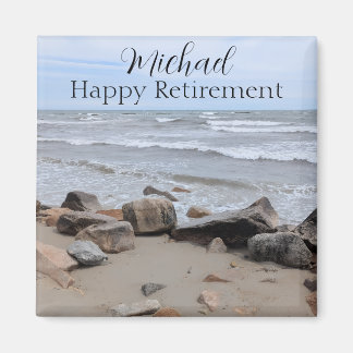 Ocean Seaside Beach Photo Special Message and Name Magnet