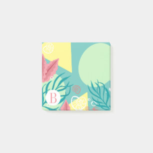 Ocean Seaweed Modern Geometric Post-it Notes