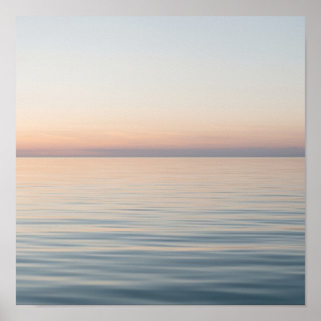 Ocean Serenity at Sunset Poster (Front)