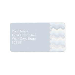 Ocean Shades Watercolor Chevron Label