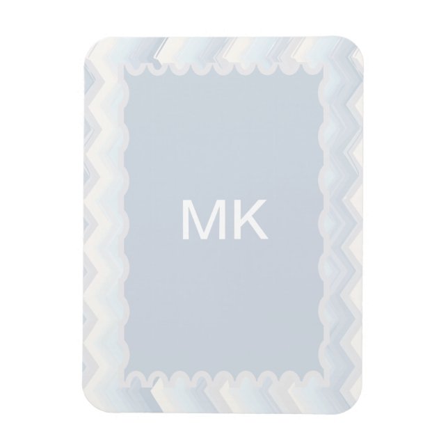 Ocean Shades Watercolor Chevron Magnet (Vertical)