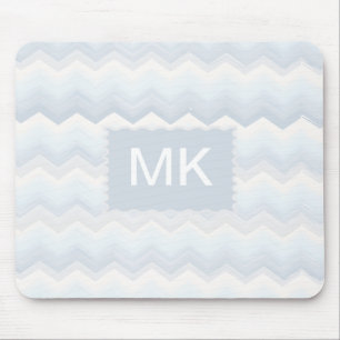 Ocean Shades Watercolor Chevron Mouse Mat