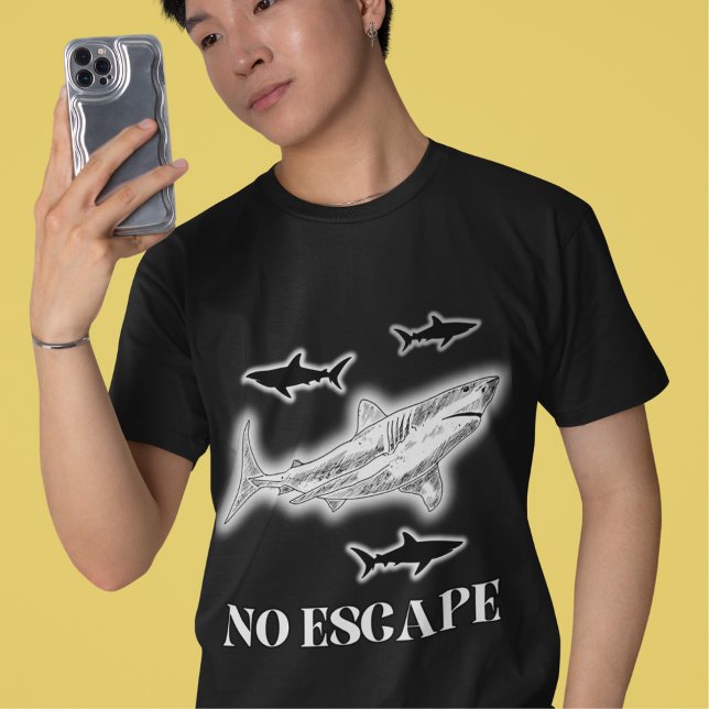 Ocean Shark No Escape Men's Graphic Tee (Creator Uploaded)