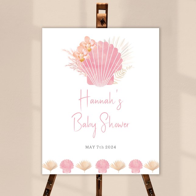 Ocean Shell Baby Shower Welcome Sign (Creator Uploaded)