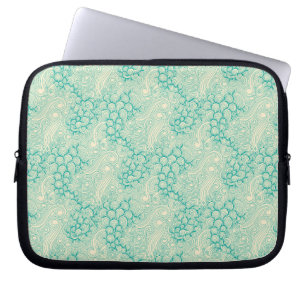 Ocean Shells Sea Waves Abstract Vintage Pattern Laptop Sleeve