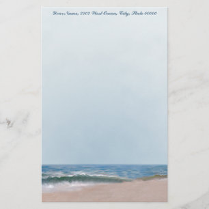 Ocean Shore Beach Personal Stationery