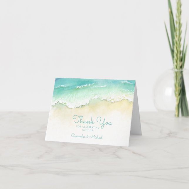 Ocean Shore | Beach  Thank You Card (Front)