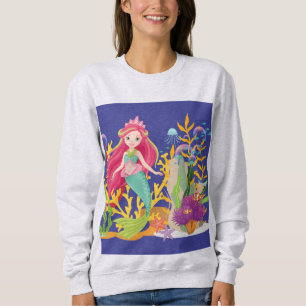 Ocean Siren: Long Red Hair Sweatshirt