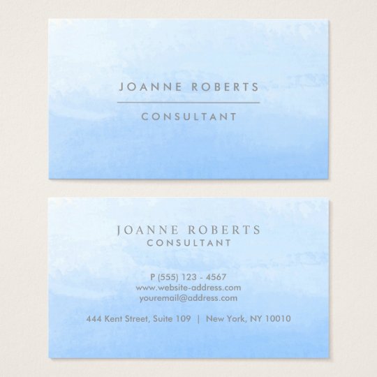 Ocean Sky Blue Ombre Beauty or Professional Business Card