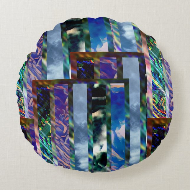 #OCEAN&SKY #THESURFINGMERMAID @ MAGHIE.ORG ROUND CUSHION (Front)