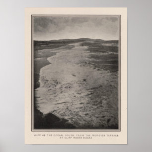 Ocean south from Cliff House Rocks Poster