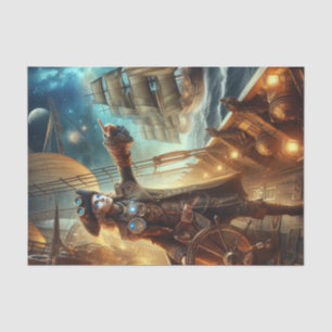 Ocean Space Pirate Steampunk Vintage Victorian Tissue Paper