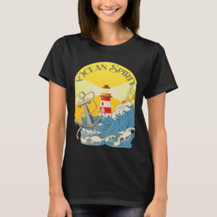 Ocean Spirit Nautical Theme Sign and Badge T-Shirt