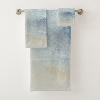 Ocean Splash In A Misty Golden Sunset Bath Towel Set