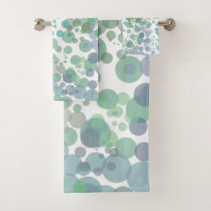 Ocean Spray Water Drops Watercolor Art Bath Towel Set