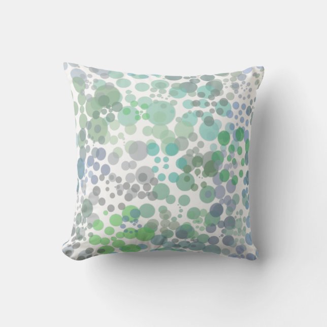 Ocean Spray Water Drops Watercolor Art Cushion (Front)