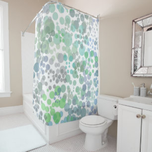 Ocean Spray Water Drops Watercolor Art Shower Curtain