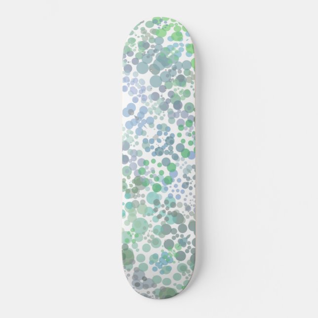 Ocean Spray Water Drops Watercolor Art Skateboard (Front)