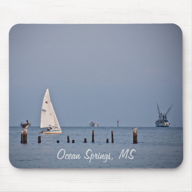 Ocean Springs Boats Mouse Mat (Front)